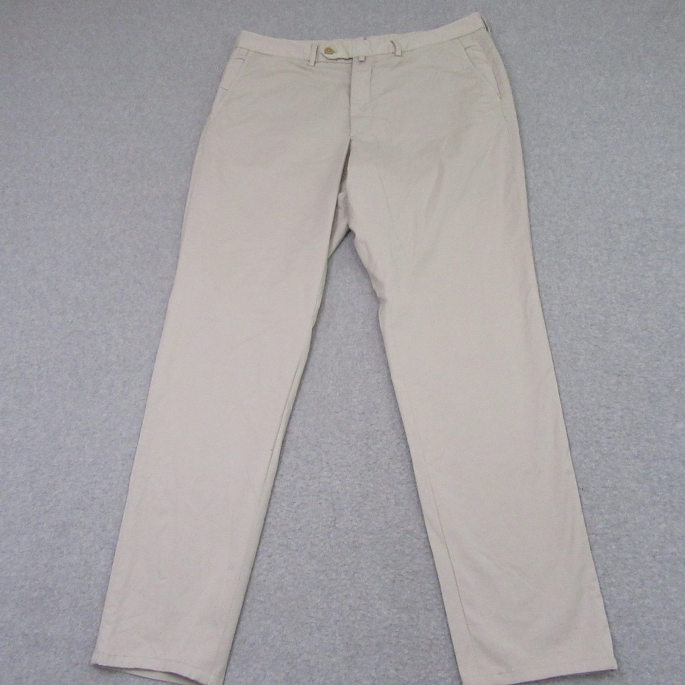 Atelier Mens Chino Pants 34 x 32 Beige Stretch Casual Cotton Blend